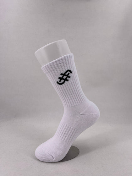 Unisex Crew Socks, white