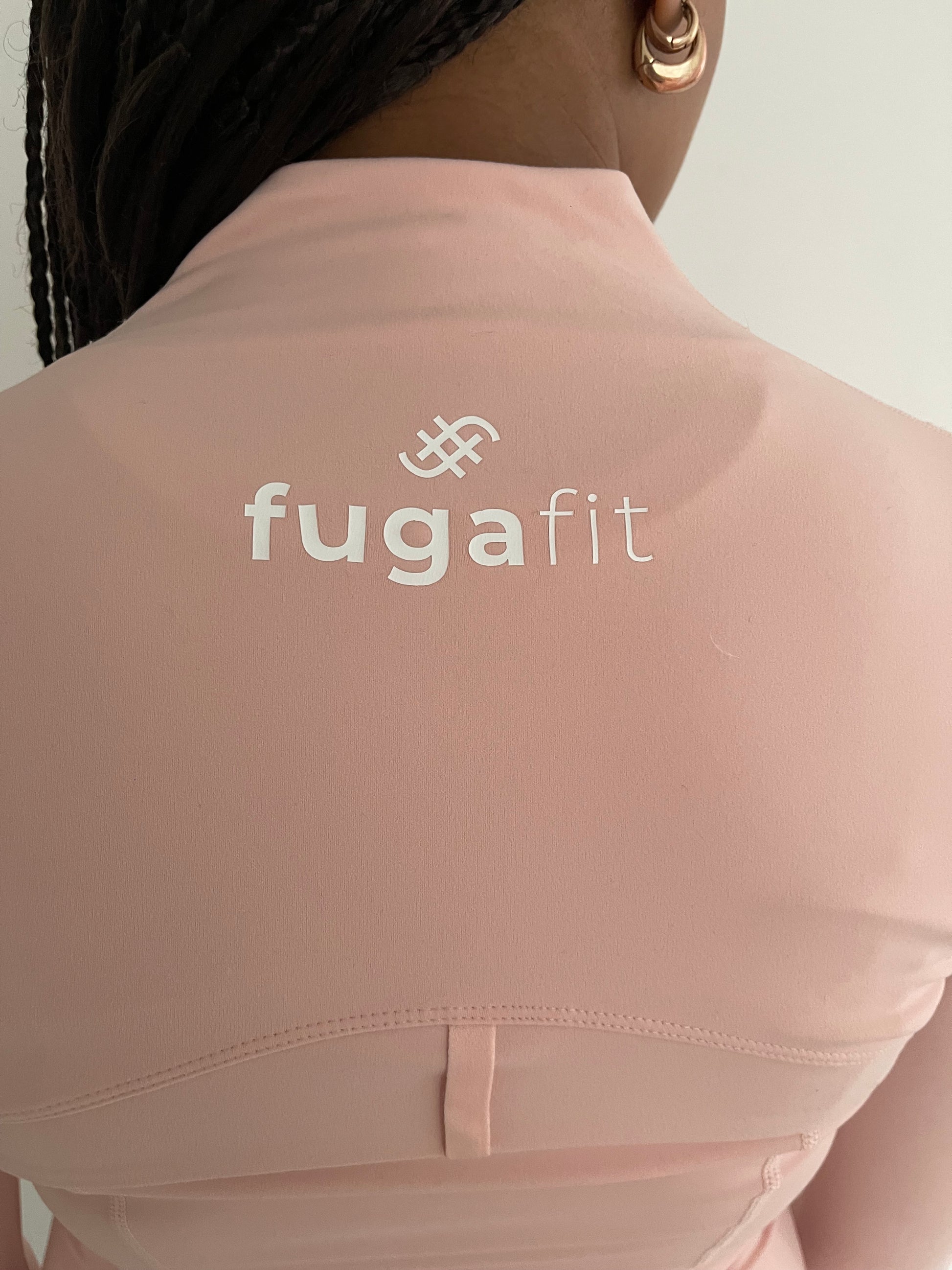 Zip Jacket | Off White / Blush Pink - Fugafit