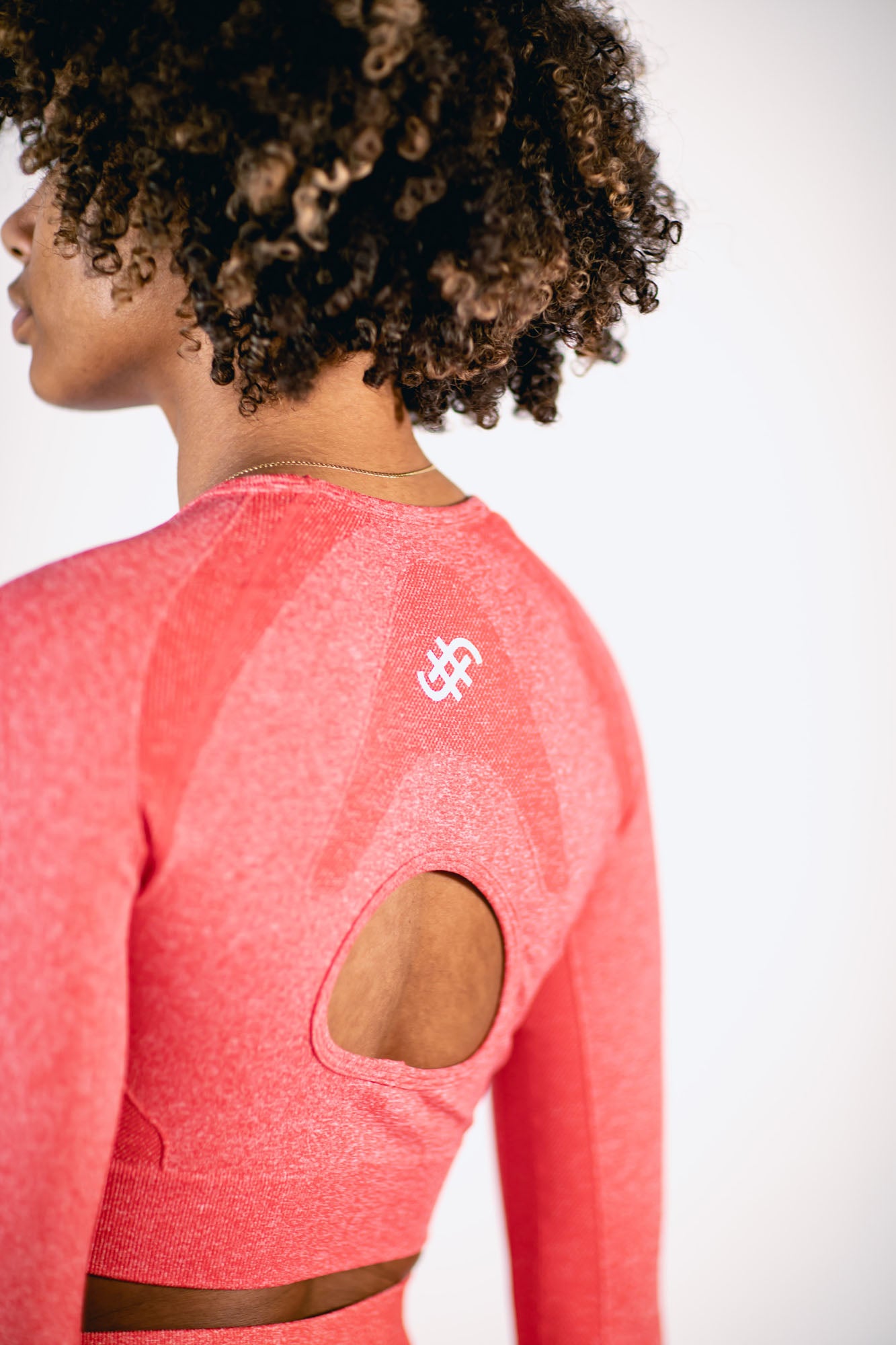 Hype Seamless Long Sleeve Crop Top | Red Rose - Fugafit