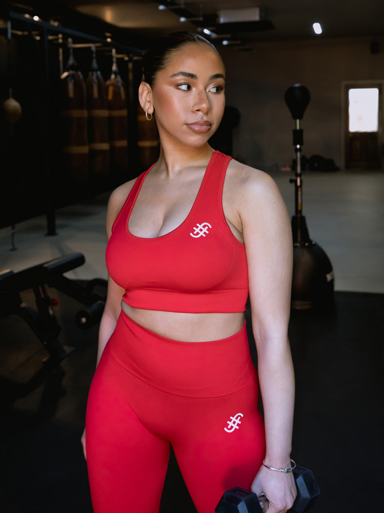 Push Seamless Bra Top | Red Berry - Fugafit