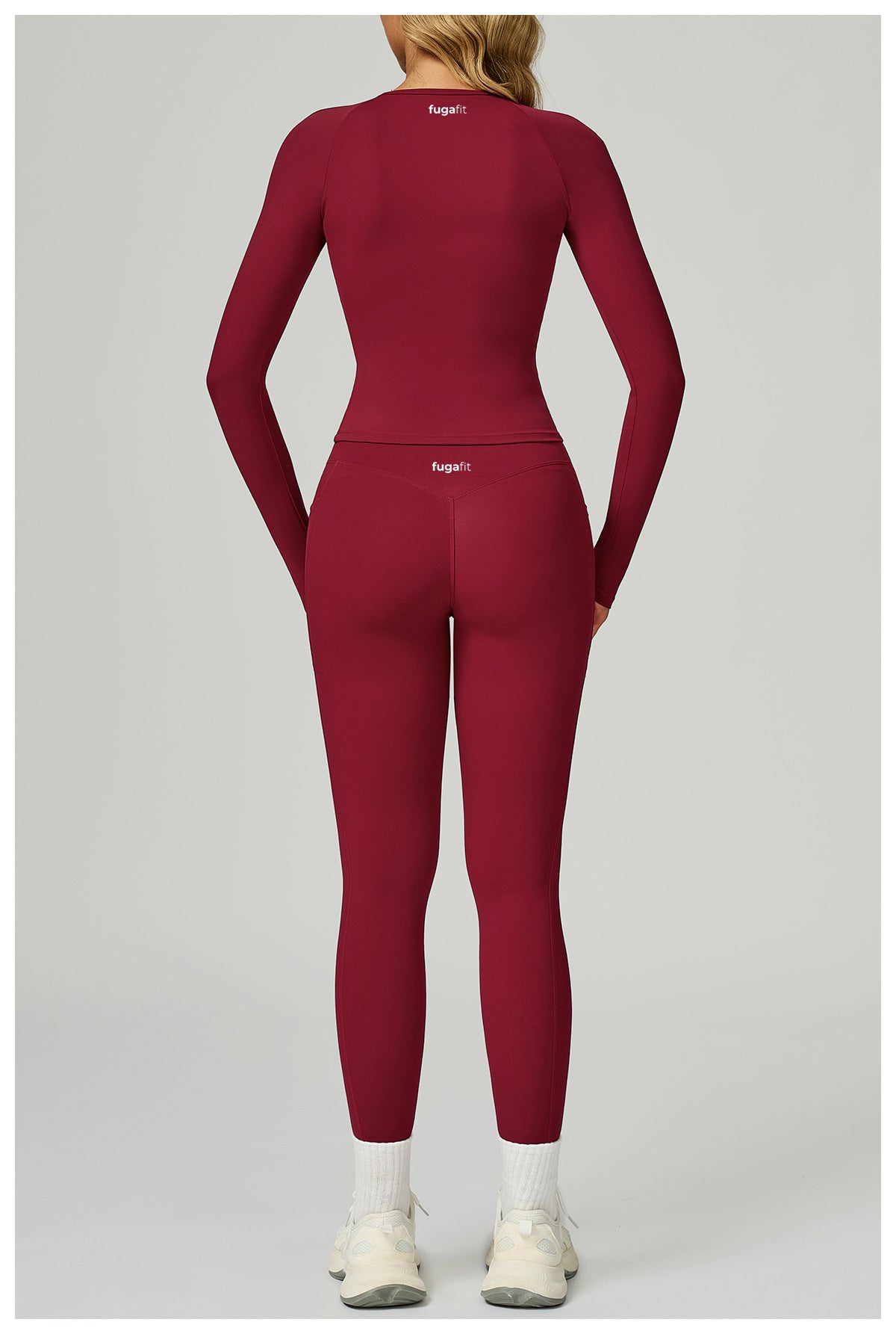 Activate Long Sleeve Top | Cherry Red in - Tops activewear