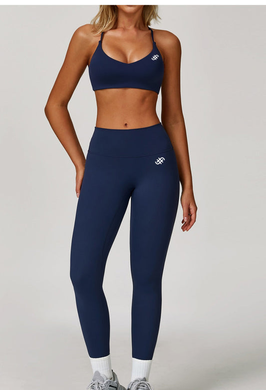 Unity Sculpting High-Waisted Leggings | Navy Blue in - leggings activewear