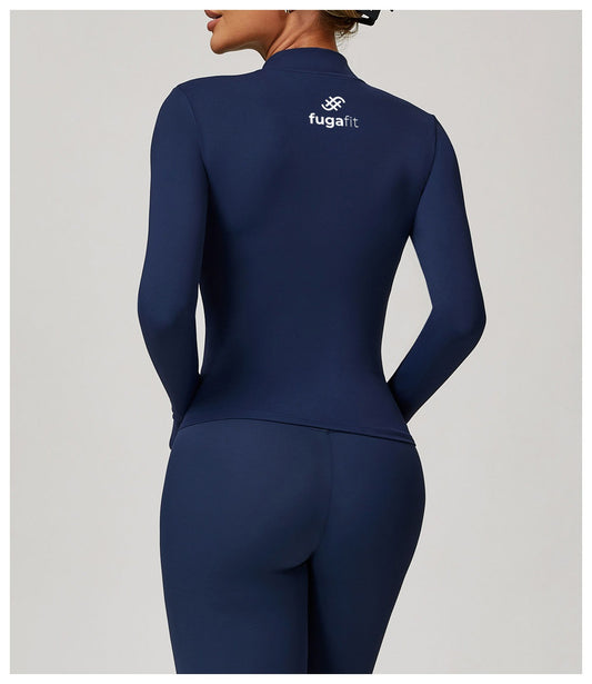 Unity Jacket | Sculpting Gym Jacket Women | Navy Blue in - Jackets activewear