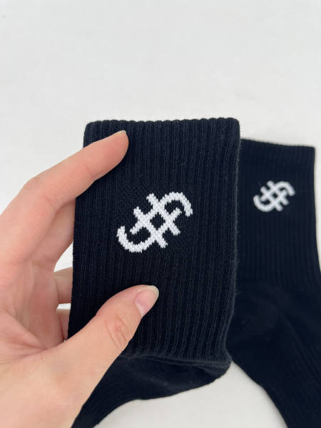 Unisex Training Crew Socks | Black | 2pk - Fugafit