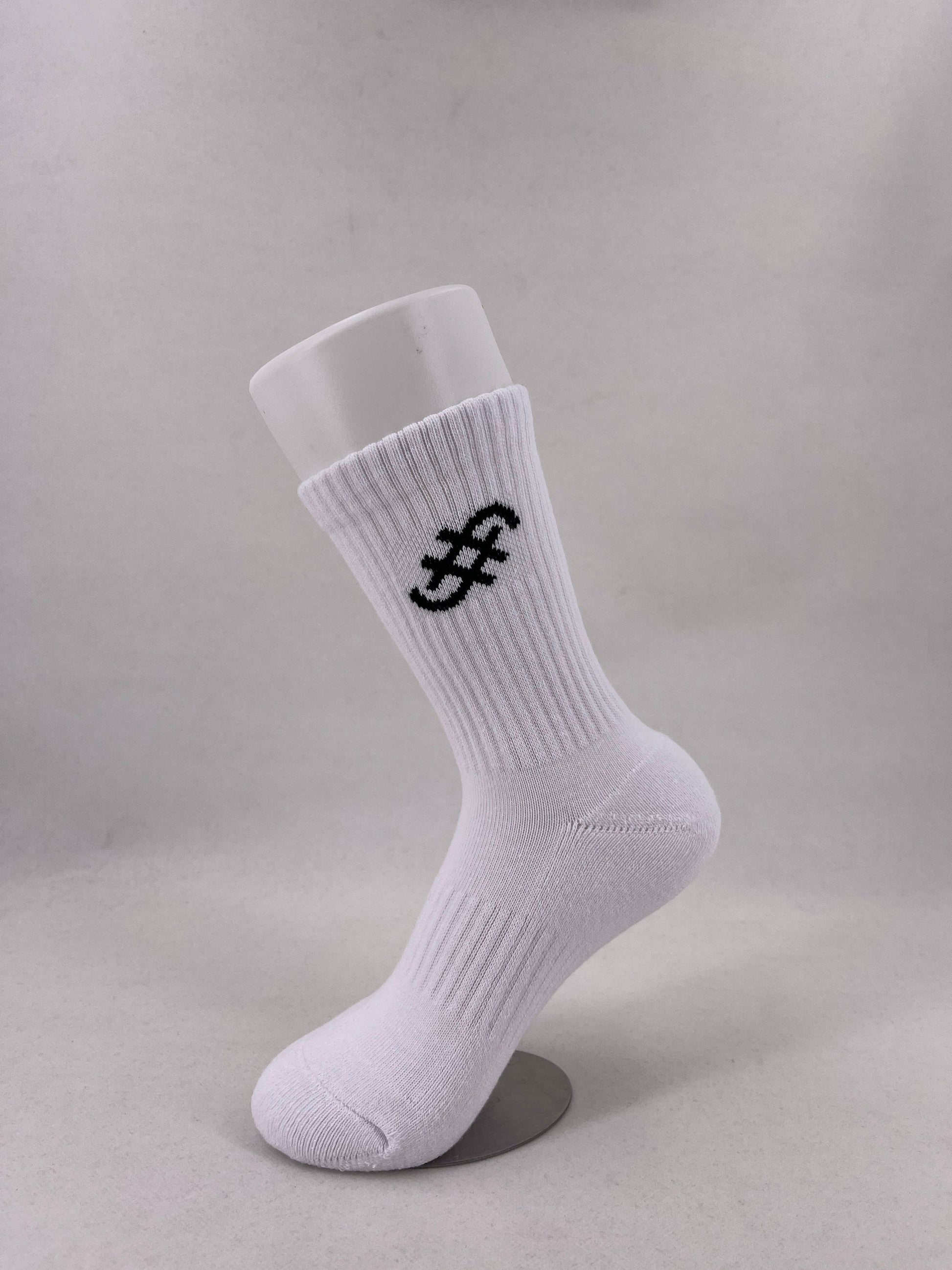 Unisex Training Crew Socks | White | 2pk - Fugafit