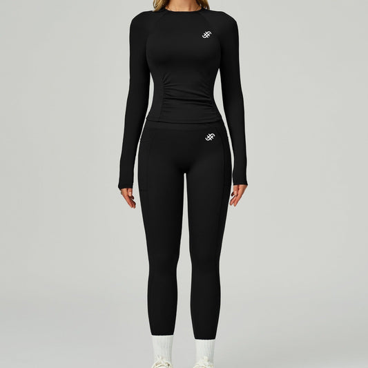 Activate Long Sleeve Top | Black in - Tops activewear