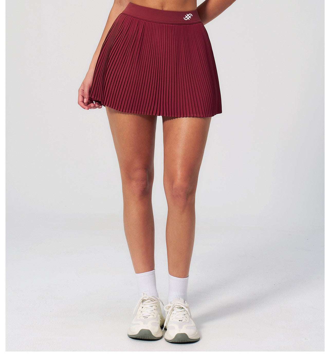 GRACE HIGH-WAISTED TENNIS SKORT | Crimson Red