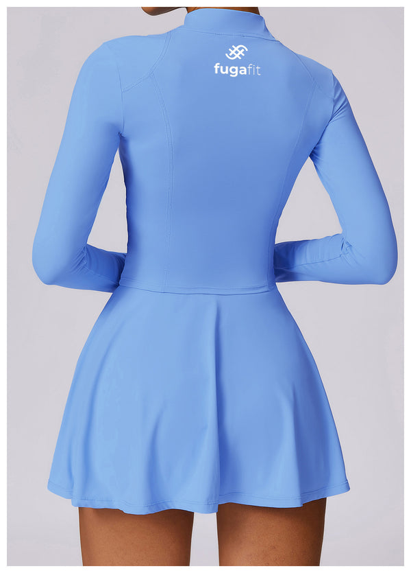 Poise Sculpt Full Zip Jacket in Azure Blue - activewear