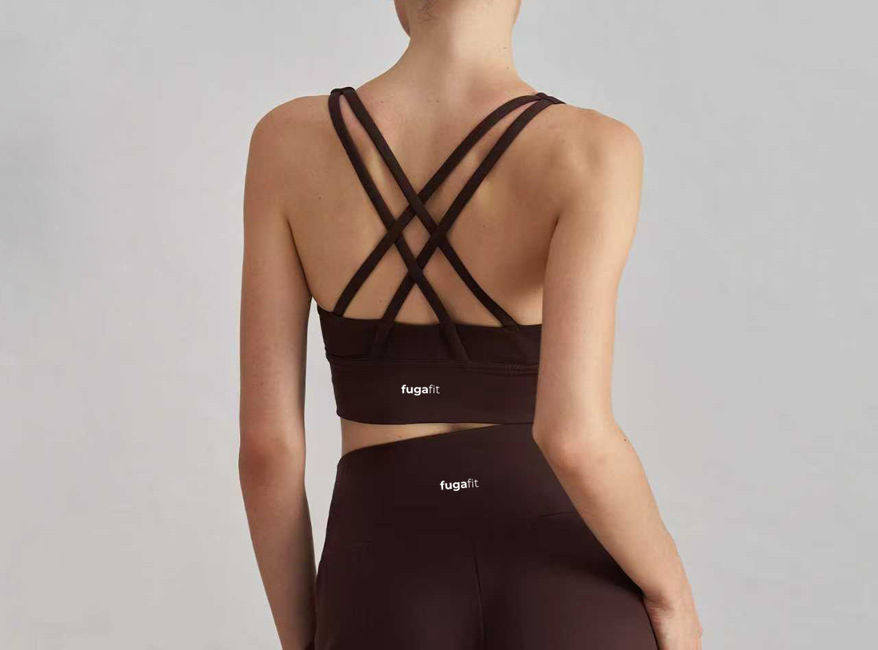 Chakra Yoga/Sports Bra | Distilled Coffee in - Bra Top activewear