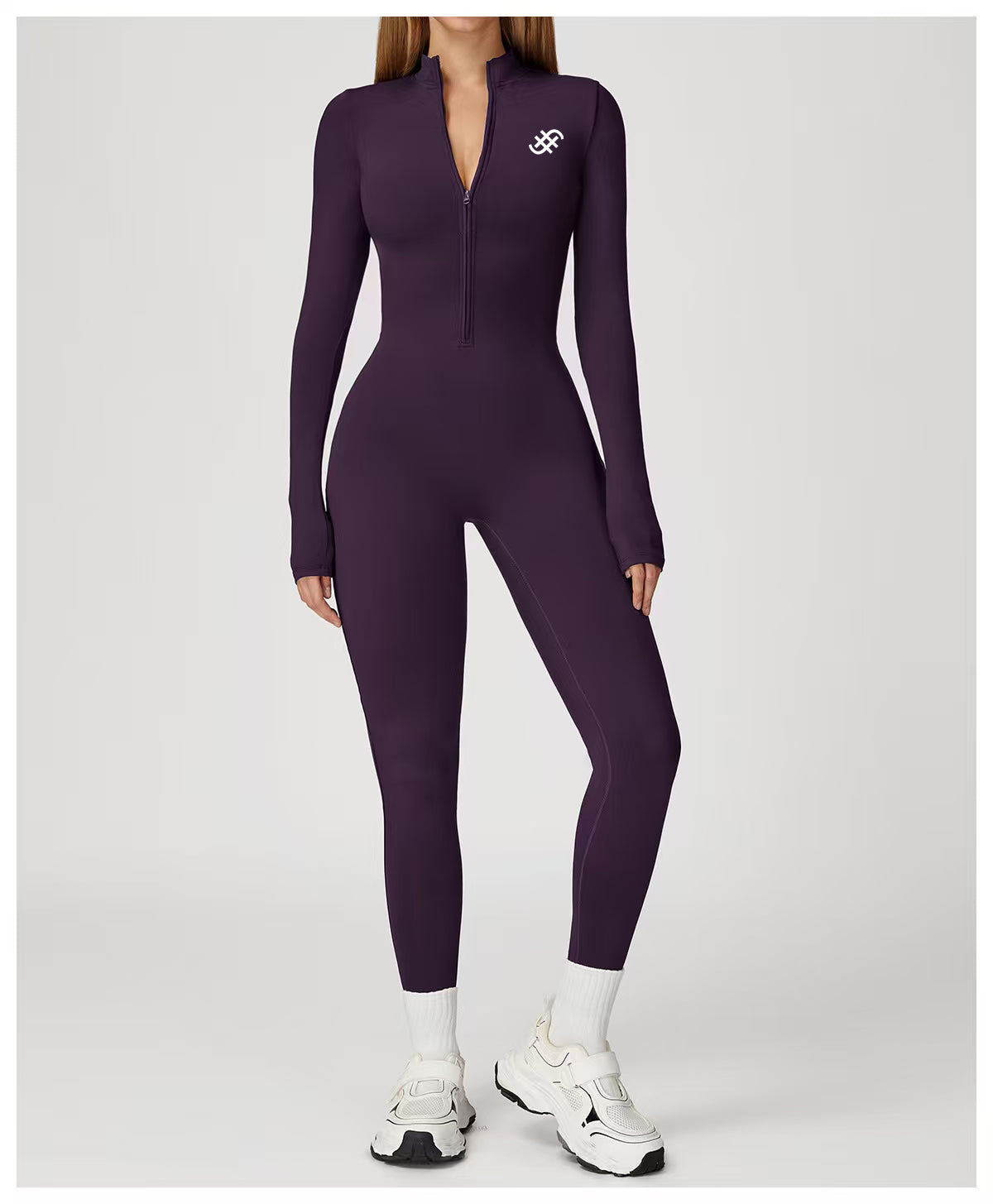 Sculpt Jumpsuit | Grape Purple in - Jumpsuits activewear