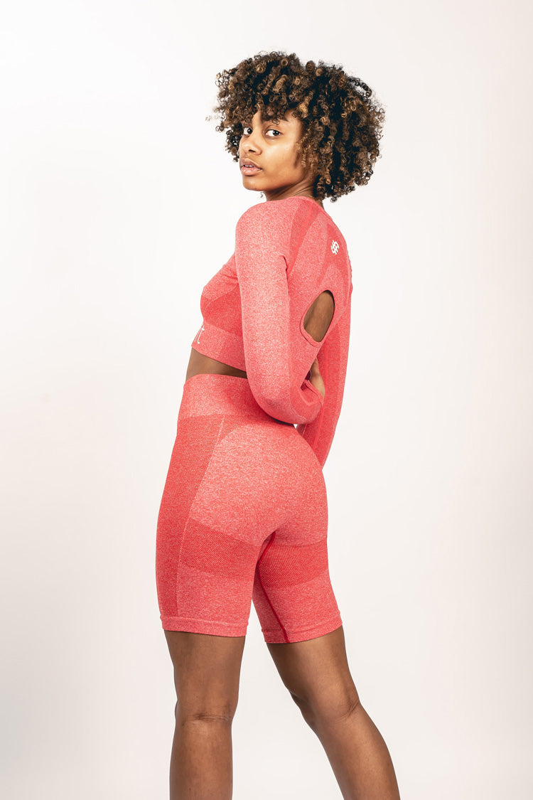 Hype Seamless Cycling Shorts | Red Rose - Fugafit